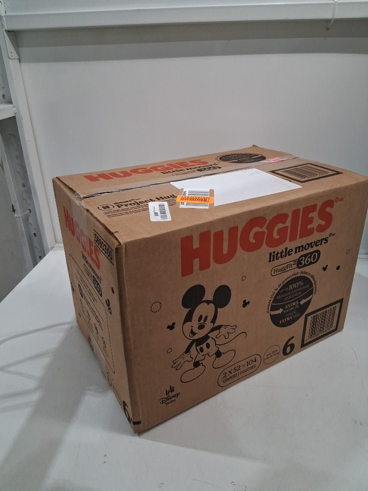 104PK Huggies little movers disposable baby diapers - Size 6 - disney image 4
