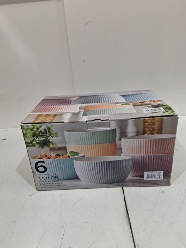 6PC MAISON NEUVE Taylor Porcelain Bowls - 36OZ - Multi-Colour/white (Model: 1876753) image 2