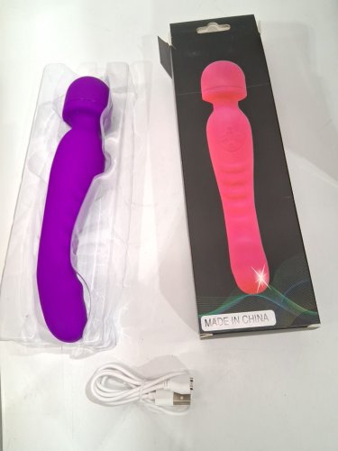 2-IN-1 Double Ended Wand Vibrator with Heating Function - PURPLE image 3