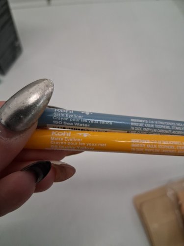 2PC ANNABELLE KOHL MATTE & SATIN EYELINER - DUCKY YELLOW/ SEA WATER image 3