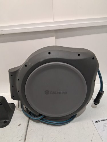 Gardena frost-proof Wall-Mounted Auto-Retractable Hose Reel - 100ft - Black/Turquoise (model: 20505-81) image 5