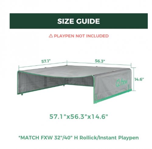 FXW Sun Shade Specialized for FXW Dog Playpens  - grey (model: 11214-3201-gy-9) image 2
