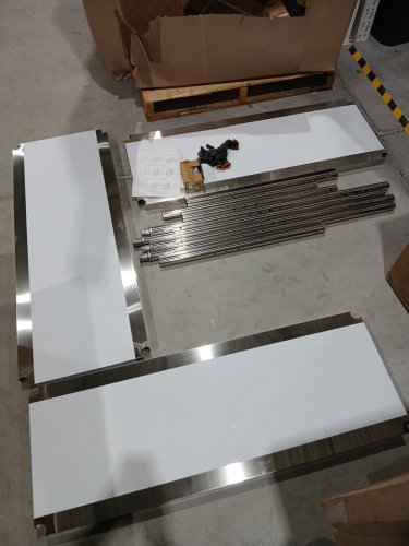 Stainless Steel Shelving 4 Tier Adjustable Shelf Storage Unit - 46.8"x18.5" - silver image 12