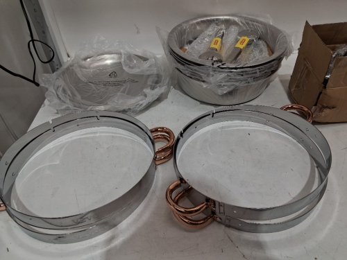 4pk Round Chafing Dish Buffet Set Full-Size Pan - Stainless Steel (model: HZ-831) image 4