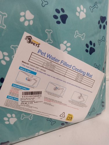 OwnPets Water Filled Indoor Pet Cooling Mat - Extra Large (27.5" x 43") - Blue Paw Prints image 4