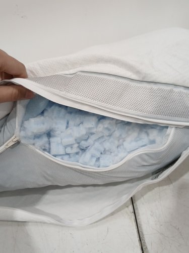 Coop Home Goods Cool+ Cutout Adjustable Pillow with Cooling Gel & Shoulder Cutouts for Head Support - queen - white (model: CPL006QN-00) image 5