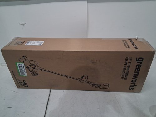 GREENWORKS LITHIUM ION CORDLESS STRING LAWN TRIMMER - 40V - 13" PATH - GREEN (MODEL: STF305) image 2