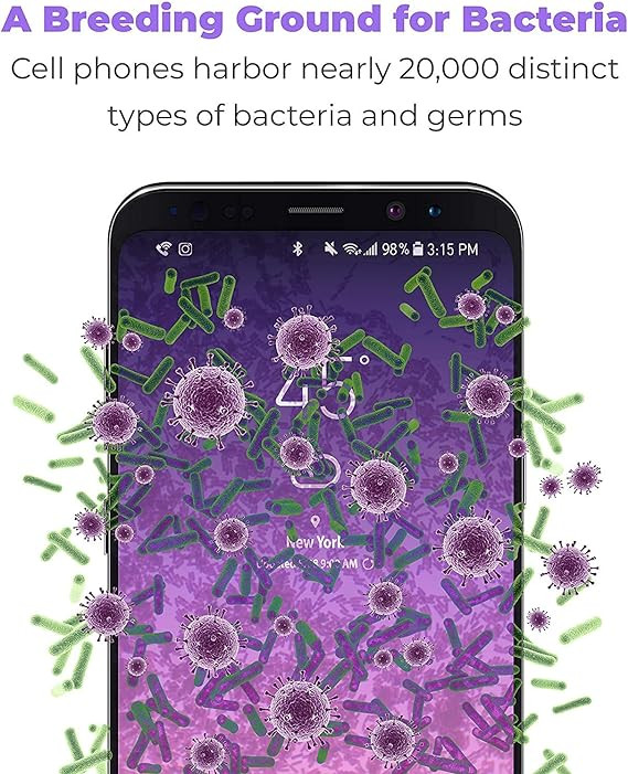 Homedics UV-Clean Phone sanitizer - kills the germs without chemicals - black (model: SAN-PH100-BK-EF) image 3