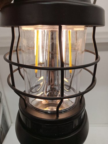 UniqueFire Retro Rechargeable Portable Camping Lantern - 5000mAh Battery - Black - (Model: MX-6601) image 4
