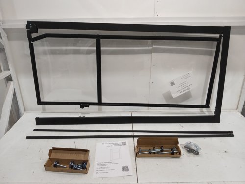 unipaws clear transparent pet gate - 56" x 29.5" x 33.5" - black (model: uh5336) image 5