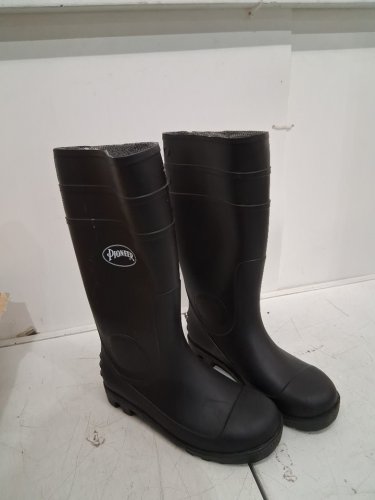 pioneer Safety Boots PVC Steel Toe rubber boots - size 6 - black (style: SHE682) image 2