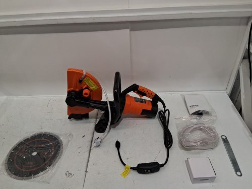 electric concrete saw with 15a motor water line pump - 12" blade & 4.5" max cutting depth - 1800w - orange (model: dc305) image 4