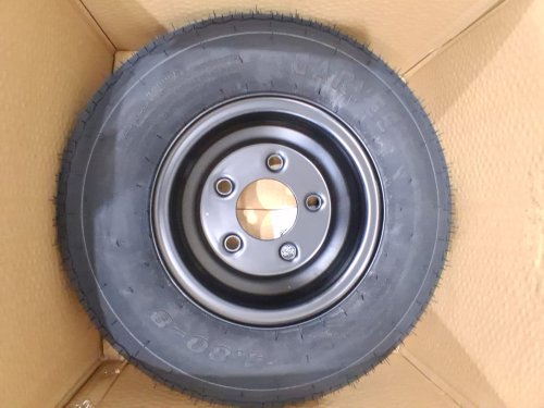 2PK GARVEE TRAILER TIRES WITH RIMS - 8" X 3.75" - BLACK (MODEL: PAE_33DY6TYD) image 4