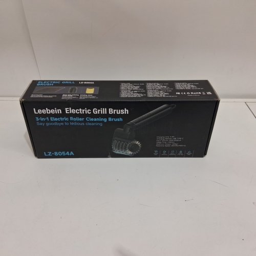 Leebein Electric rechargable Grill Cleaner Brush with 3 Head options - black (model: lz-8054a) image 2