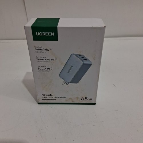 UGREEN NEXODE 3 port usb fast foldable wall charger - 65w - blue (model:cd244) image 2