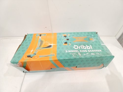 Dribbl Kids 3 Wheel Scooter with Seat, Light-Up LED Wheels, and Adjustable handles - Blue/Orange (Model: DBSETKS77) image 2