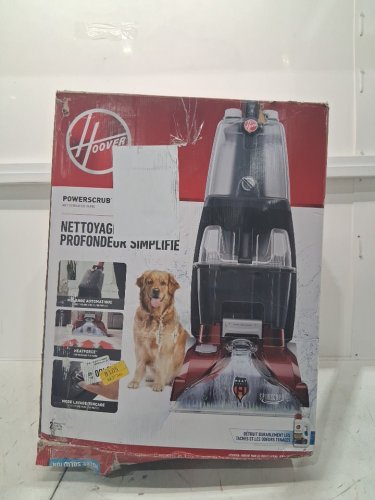 Hoover PowerScrub Deluxe Upright Carpet Cleaner with Spin Scrub, Multi‑Directional Brushes, Dual‑Tank System, Heat Force Rapid‑Dry, and Automatic Detergent Mixing - 20FT Cord - red/Grey (MODEL: FH50150VCD) image 2