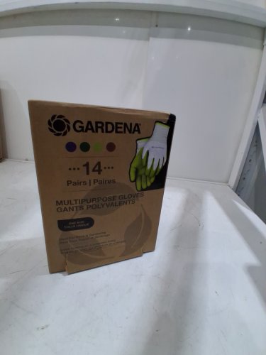 6pr gardena latex-coated multipurpose work & gardening gloves - one size fits many - multi-colour (model: 1852515) image 2