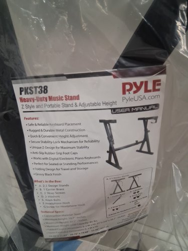 PYLE HEAVY DUTY FOLDING REINFORCED Z KEYBOARD STAND, FITS 54-88 KEY ELECTRIC PIANOS (MODEL:PKST38) image 5