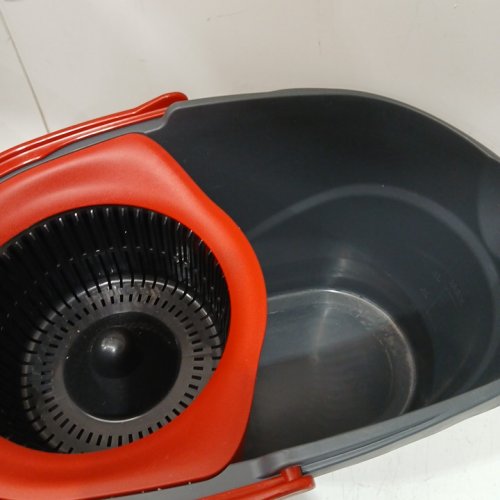 Vileda EasyWring Spin Mop Bucket Floor Cleaning System with Power Mop Head and extendable handle - red/grey (model: 172880/ 10683010609981) image 5