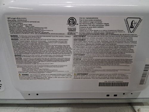 FRIGIDAIRE COUNTERTOP MICROWAVE OVEN - 120V - 11.7A - 0.9 CUBIC FEET - BLACK/BLUE (MODEL: EMW953-BLUE) image 7