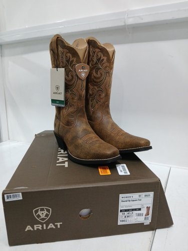 women's ARIAT Round Up Square Toe Work Boot - SIZE 10 -  Vintage Bomber BROWN (STYLE:10021620) image 2