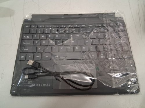 microsoft surface pro cover case ultra-slim portable wireless keyboard - black (model: sf-2089d) image 2