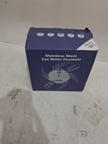 GIOTOHUN Stainless Steel Quiet Automatic Cat Water Dispenser fountain - 2.2L - Silver - (model:S11) image 2