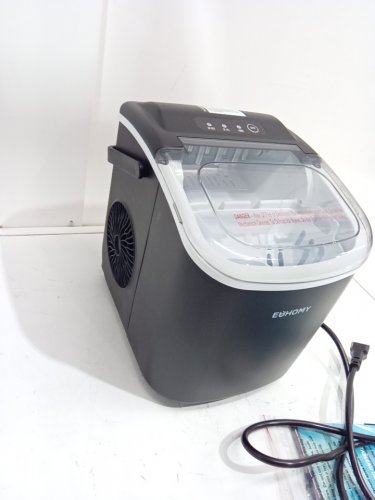 EUHOMY Countertop Ice Maker Machine with Handle, Basket and Scoop - MAKES 26LB/Day - BLACK (MODEL: im-06d/IM001-Bbl-CAEH) image 8