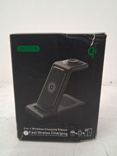 HATALKING 3-IN-1 WIRELESS CHARGING/DOCKING STATION FOR PHONES, SMART WATCHES, WIRELESS ERARBUDS - BLACK (MODEL: ‎JH12-G) image 2