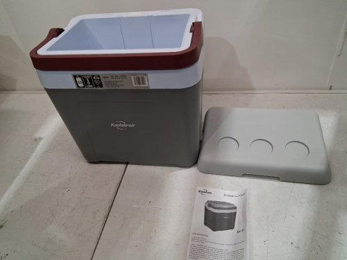 Koolatron Ultra Kool Ice Chest Cooler with Carry Handle - 25L/26qt Capacity - grey/red (MODEL: KIC-25) image 3
