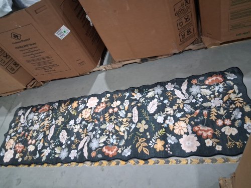 byyvoo  Boho Vintage Floral Hallway Runner Rug carpet - 3ft x 10ft, Non-Slip, Washable - multicolour image 4