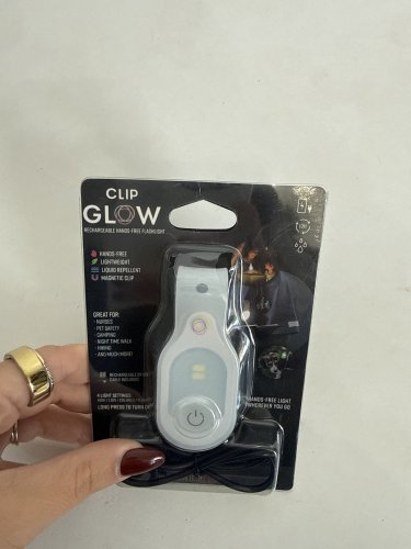 CLIPGLOW RECHARGEABLE HANDSFREE MAGNETIC FLASHLIGHT - WHITE image 2