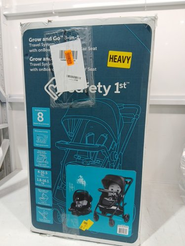 safety 1st 8-in-1 grow and go flex travel system stroller - 35lbs - black / ALLOY (model: 01405cga0) image 2