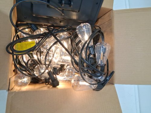 addlon outdoor waterproof dimmable string lights - 96ft - 48 sockets - black image 4