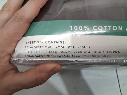4pc soft flannel from portugal 100% Cotton sheet set - FULL - OFF WHITE/PALE YELLOW (MODEL: 254136) image 4