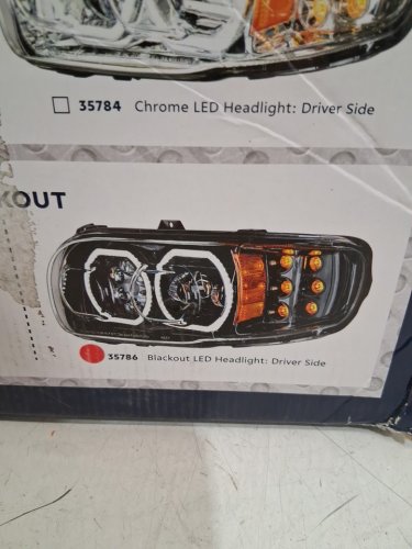 United Pacific LED Headlight Assembly - left side - for 2008-2022 Peterbilt 388 and 389 - Black Housing (model: 35786) image 4