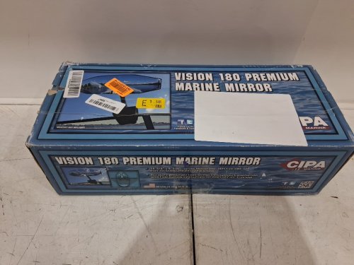 CIPA Mirrors Vision 180 Degree Boat Mirror - 18" x 5" - black (model: 01600) image 2