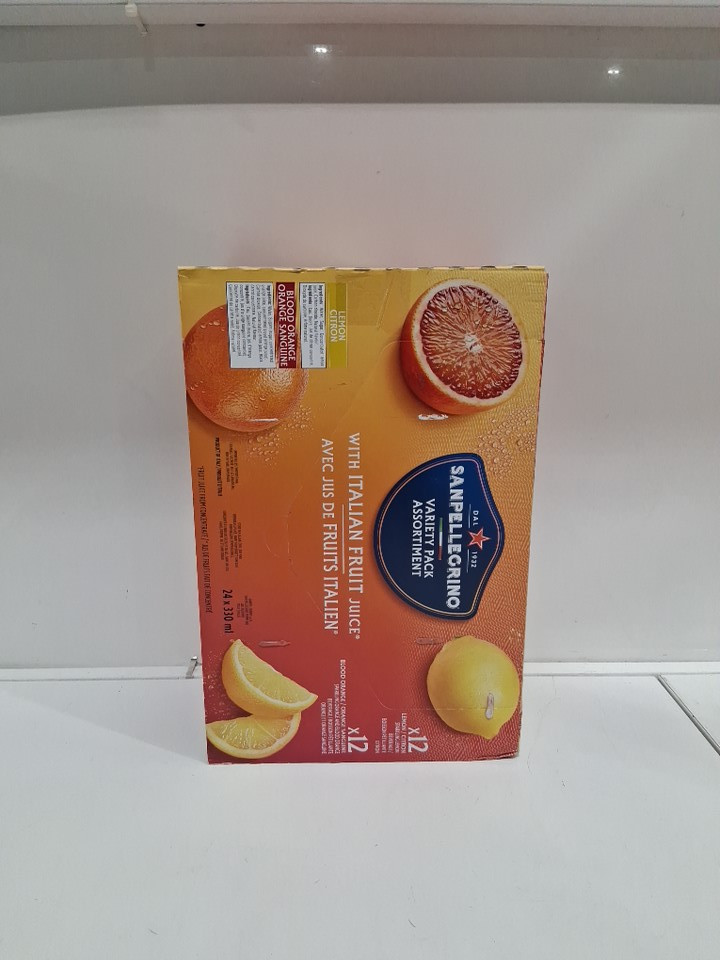 24PC  Sanpellegrino Naturali Italian Sparkling Drinks - 330ML - Lemon/Orange image 2