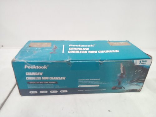 PEEKTOOK CORDLESS battery-operated MINI lightweight CHAINSAW - 21V - 6" - Blue (Model: 002010) image 2
