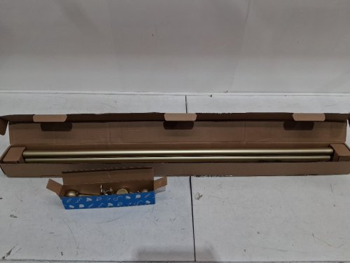 UMBRA CAPPA CURTAIN ROD WITH 3 BRACKETS & HARDWARE - 1" THICK - 66"-120" - BRASS (MODEL: 245976-104-REM) image 3