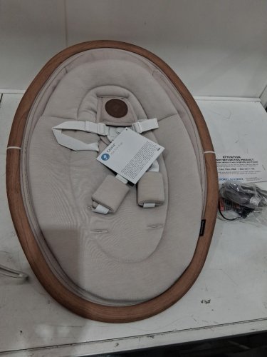 MAXI-COSI CASSIA AUTOMATIC BABY SWING WITH MOTION SENSOR MUSIC TOYS AND 360 DEGREE ROTATION - MAX 20LB - HORIZON SAND - (MODEL: ‎53302CGMT) image 4