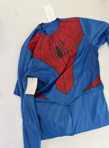 BOYS JAZWARES COSTUME PLAY SPIDERMAN COSTUME (JUMPSUIT ONLY) - MEDIUM (8-10) - RED/BLUE image 2