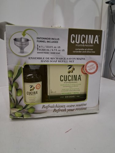 CUCINA FRUITS & PASSION HAND SOAP WITH OLIVE OIL -  200ML BOTTLE + 1L REFILL image 2