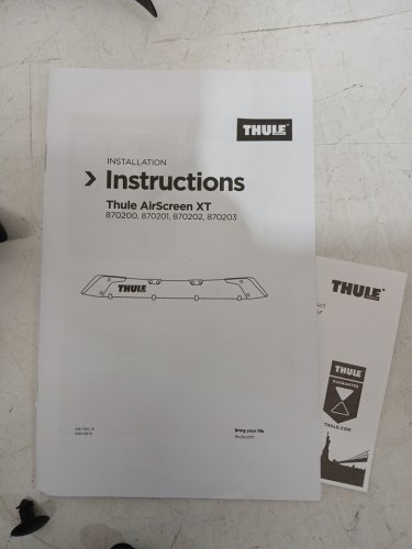 THULE AIRSCREEN XT L - WIND FAIRING KIT THAT REDIRECTS AIRFLOW OVER ROOF RACK - 44" - BLACK - (MODEL: 870202) image 2