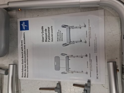 Drive Medical Knock Down Bath Bench with Back and Padded Arms image 4