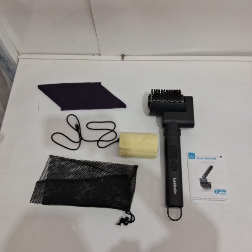 Leebein Electric rechargable Grill Cleaner Brush with 3 Head options - black (model: lz-8054a) image 3