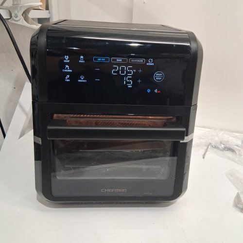 chefman 6-in-1 digital air fryer oven with touchscreen & dishwasher safe accessories - 12qt capacity - black (model: rj38-rdo-v12-ca) image 5