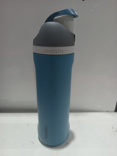 *CUSTOM* OWALA stainless steel WATER BOTTLE with "Corient" logo - 24oz - BLUE/grey image 2