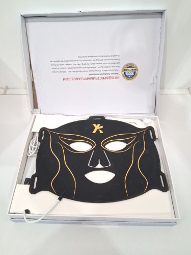 ykeluxon red light therapy mask  - black/gold (model: yk-rfm2w-b1vs) image 3